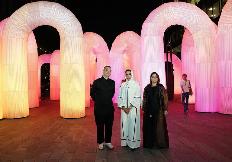 Sky Castle light installation at Dubai Design District